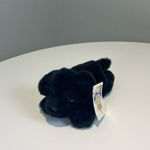 FAO Schwarz Dragster The Dog Black Lab Puppy Plush 9"
